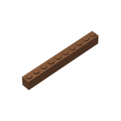 GOBRICKS GDS-537 Brick 1 x 10 - YWOBB