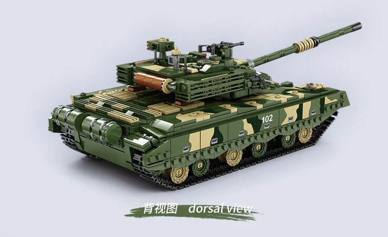 KAZI KY 10010 Military Building Blocks 99A Tank - YWOBB