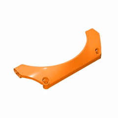 GOBRICKS GDS-1025 Panel Car Mudguard Arched 15 x 2 x 5 Straight Top - YWOBB