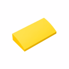 GOBRICKS GDS-859  Curved 2 x 4 x 2/3 with Bottom Tubes - YWOBB