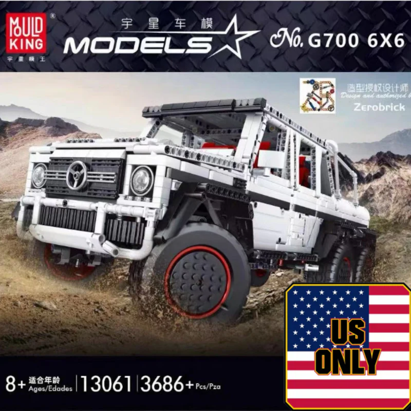 Mould King 13061 Mercedes-Benz G63 6x6 1:10 OVP US Warehouse Version - YWOBB