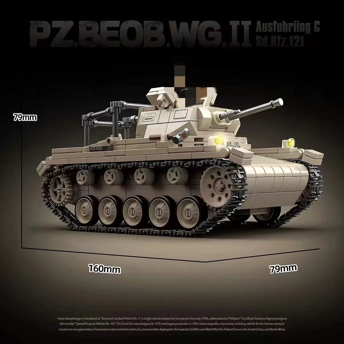 Quan Guan 100275 WWII PZ.BEOB.WG II Ausfuhriing C Sd.Kfz.121 - YWOBB