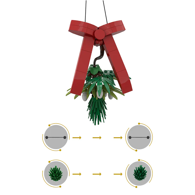 GOBRICKS MOC 137709 Hanging Mistletoe - Christmas decoration - YWOBB