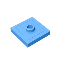 GOBRICKS GDS-805  Modified 2 x 2 with Groove and 1 Stud in Center - YWOBB