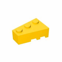 GOBRICKS GDS-594 Wedge 3 x 2 Left - YWOBB