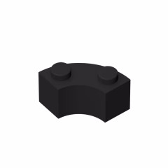 GOBRICKS GDS-799 Round Corner 2 x 2 Macaroni with Stud Notch and Reinforced Underside - YWOBB