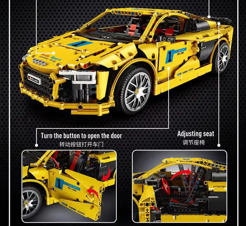 Mould King 13127 Audis R8 - YWOBB