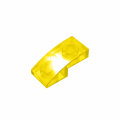 GOBRICKS GDS-795 Curved 2 x 1 Inverted - YWOBB