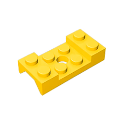 GOBRICKS GDS-1064 Mudguard 2 x 4 with Arch Studded with Hole - YWOBB