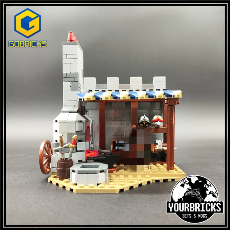 YOURBRICKS 40001 Medival Modular Blacksmith MOC 83224 - YWOBB