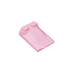 GOBRICKS GDS-M018 Slope Curved 3 x 2 x 2/3 with 2 Studs Wing End - YWOBB