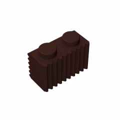 GOBRICKS GDS-797  Modified 1 x 2 with Grille  / Fluted Profile - YWOBB