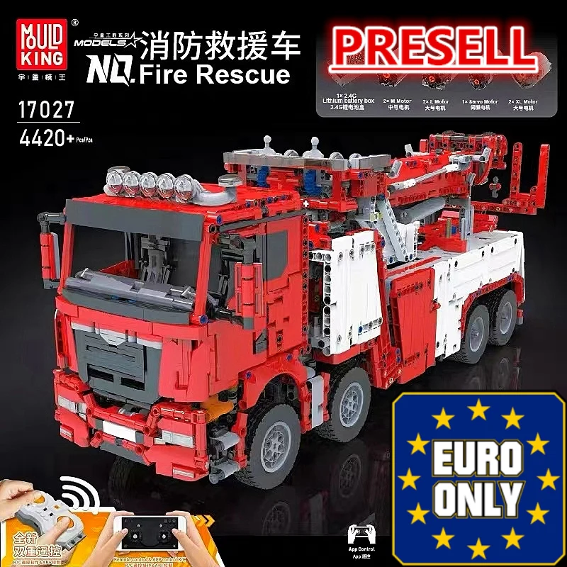 Mould King 17027 RC Fire Rescue Vehicle OVP EU Warehouse Version - YWOBB