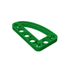 GOBRICKS GDS-970 Liftarm 3 x 5 L-Shape with Quarter Ellipse Thin - YWOBB