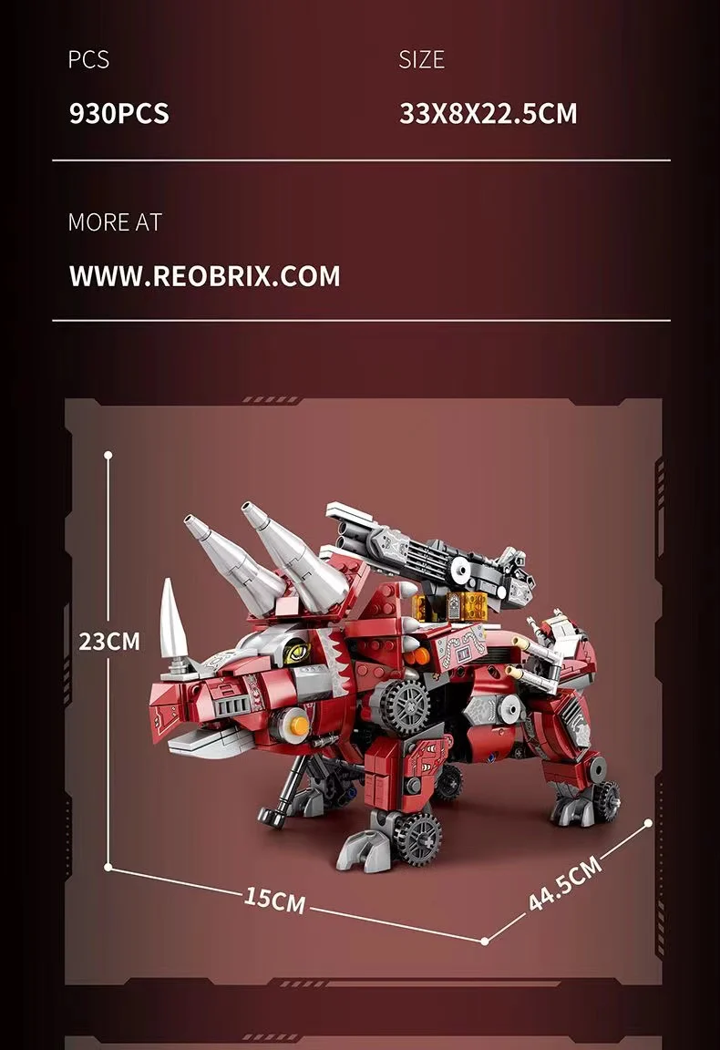 Reobrix 33003 Mecha Dino：Mecha Triceratops - YWOBB
