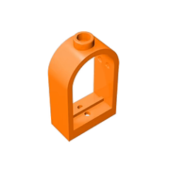 GOBRICKS GDS-872 Window 1 x 2 x 2 2/3 with Rounded Top - YWOBB