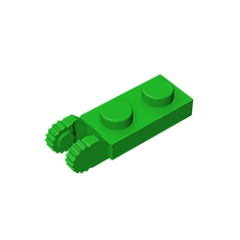 GOBRICKS GDS-821 Hinge Plate 1 x 2 Locking with 2 Fingers on End - YWOBB