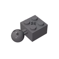 GOBRICKS GDS-976 Brick Modified 2 x 2 with Ball and Axle Hole - YWOBB