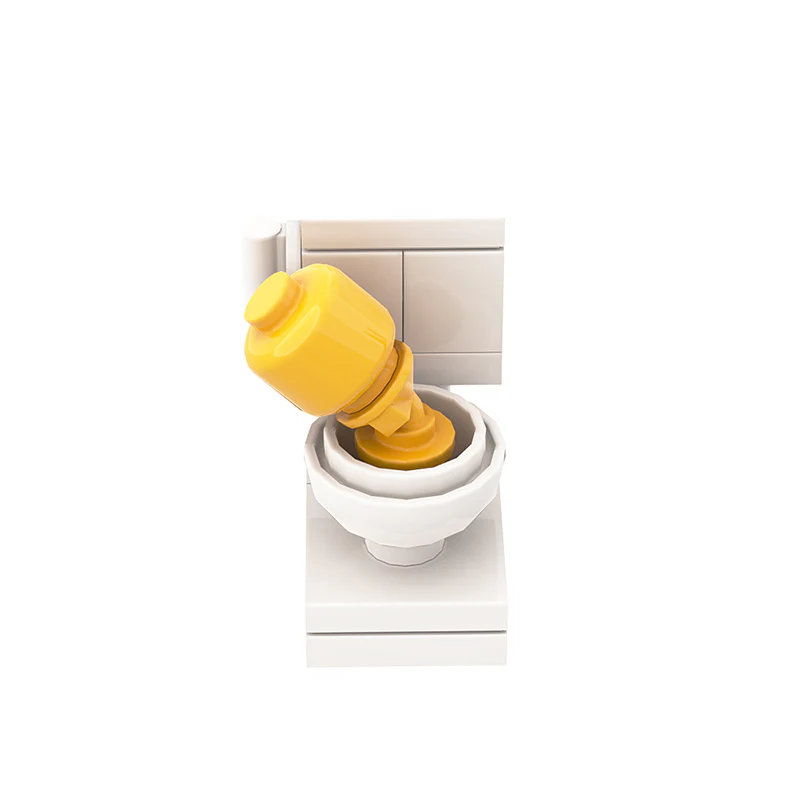 GOBRICKS MOC A0981 toilet man fight - YWOBB