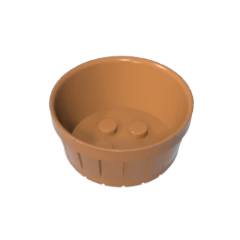 GOBRICKS GDS-M235 Container Barrel Half Large with Axle Hole - YWOBB