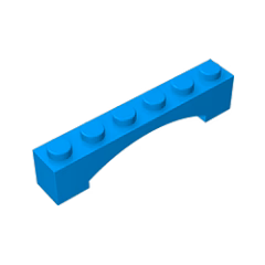 GOBRICKS GDS-679  Arch 1 x 6 Raised Arch - YWOBB
