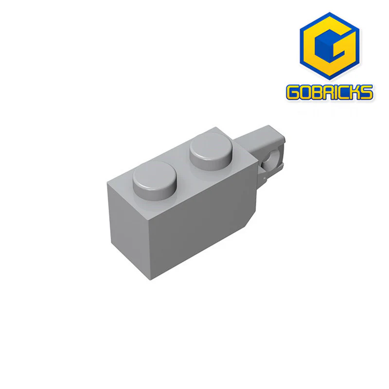 GOBRICKS GDS-826 Hinge Brick 1 x 2 Locking with 1 Finger Vertical End - YWOBB
