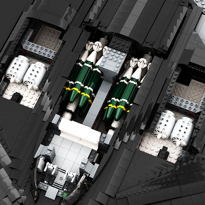 GOBRICKS MOC A0833 b-21 stealth bomber - YWOBB