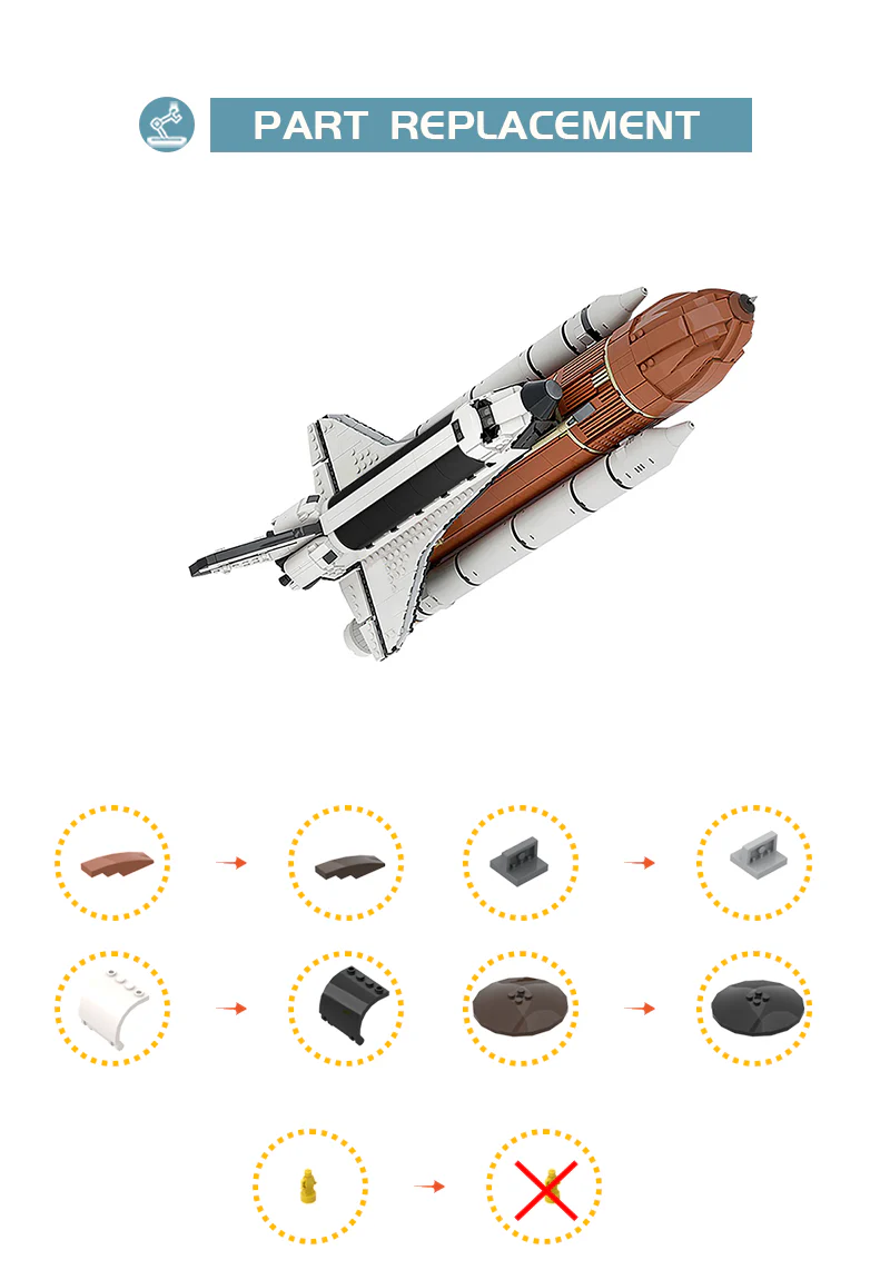 MOC 46228 Space Shuttle (1:110 Scale) - YWOBB