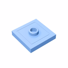 GOBRICKS GDS-805  Modified 2 x 2 with Groove and 1 Stud in Center - YWOBB