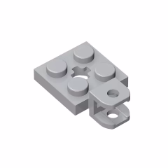 GOBRICKS GDS-1072 Modified 2 x 2 with Tow Ball Socket, Short, Flattened with Holes and Axle Hole in Center - YWOBB