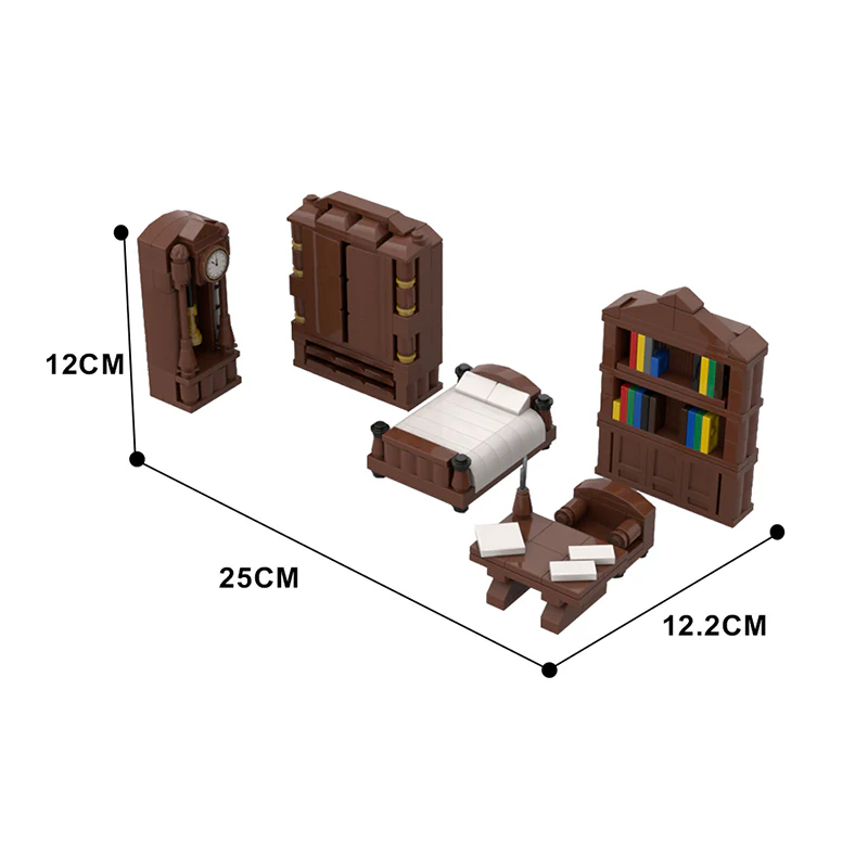 GOBRICKS MOC 142440 Old Bedroom - YWOBB