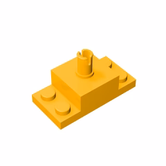 GOBRICKS GDS-1190 Modified 2 x 2 with Top Pin and 1 x 2 Side Plates - YWOBB