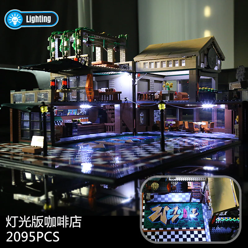 SEMBO 601093 Coffee Shop with LED lights - YWOBB