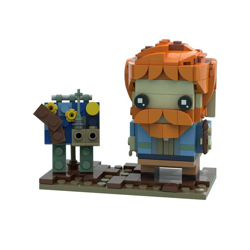 GOBRICKS MOC 74161 Vincent van Gogh Brickheadz - YWOBB