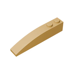 GOBRICKS GDS-655  Curved 6 x 1 - YWOBB