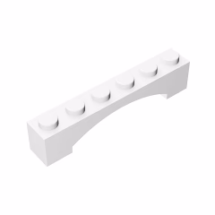 GOBRICKS GDS-679  Arch 1 x 6 Raised Arch - YWOBB