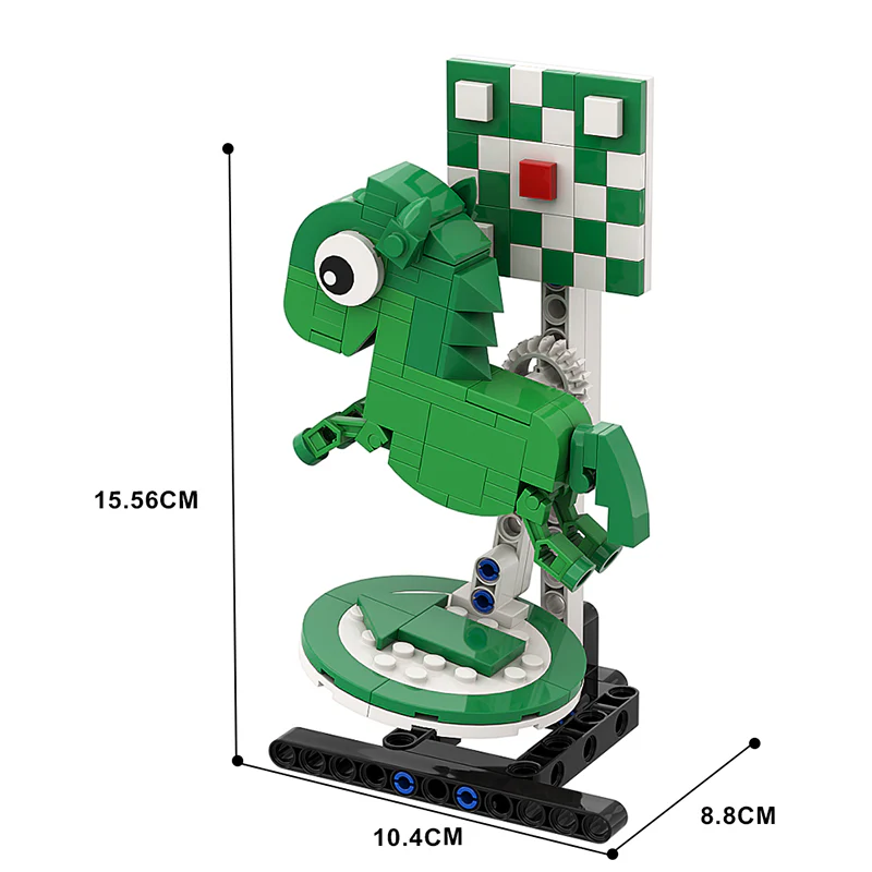 GOBRICKS MOC A0166Y01 a green horse - YWOBB