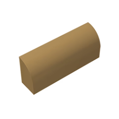 GOBRICKS GDS-863 Curved 1 x 4 x 1 1/3 - YWOBB