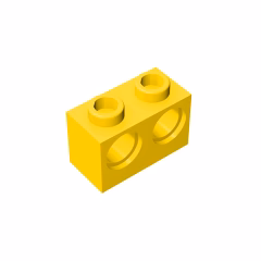 GOBRICKS GDS-624 Brick 1 x 2 with Holes - YWOBB