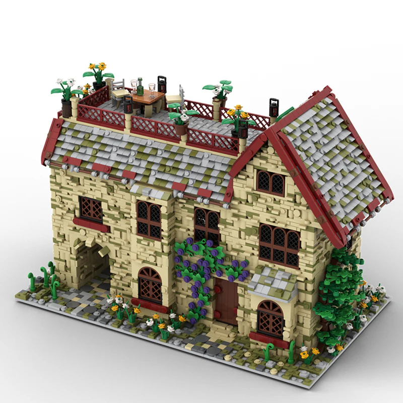 GOBRICKS MOC 135076 A house with an attic - YWOBB