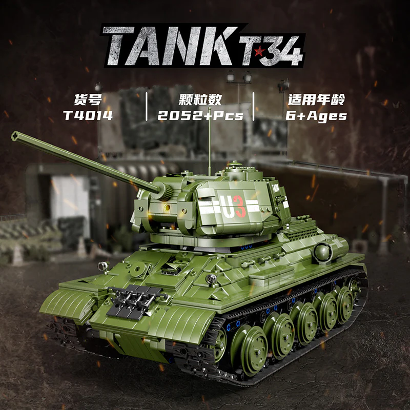 TGL T4014  Military Armed T34 Medium Tank - YWOBB