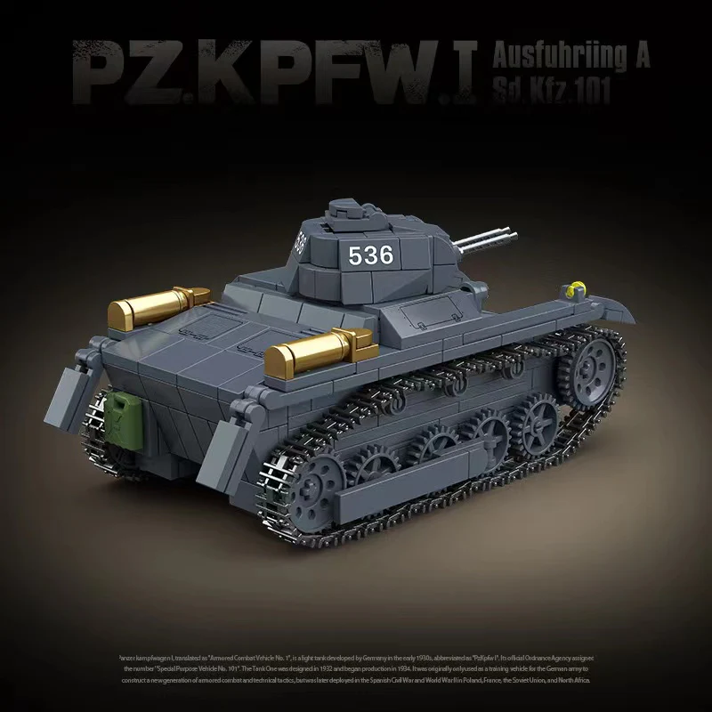 Quan Guan 100274 WWII Pz.Kpfw. I Tank - YWOBB