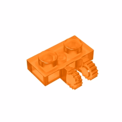 GOBRICKS GDS-823 Hinge Plate 1 x 2 Locking with 2 Fingers on Side and 9 Teeth - YWOBB