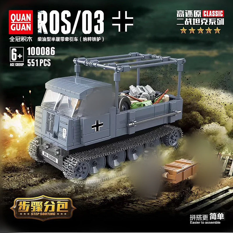 QuanGuan 100086 German half Tracked vehicle ROS/03 - YWOBB