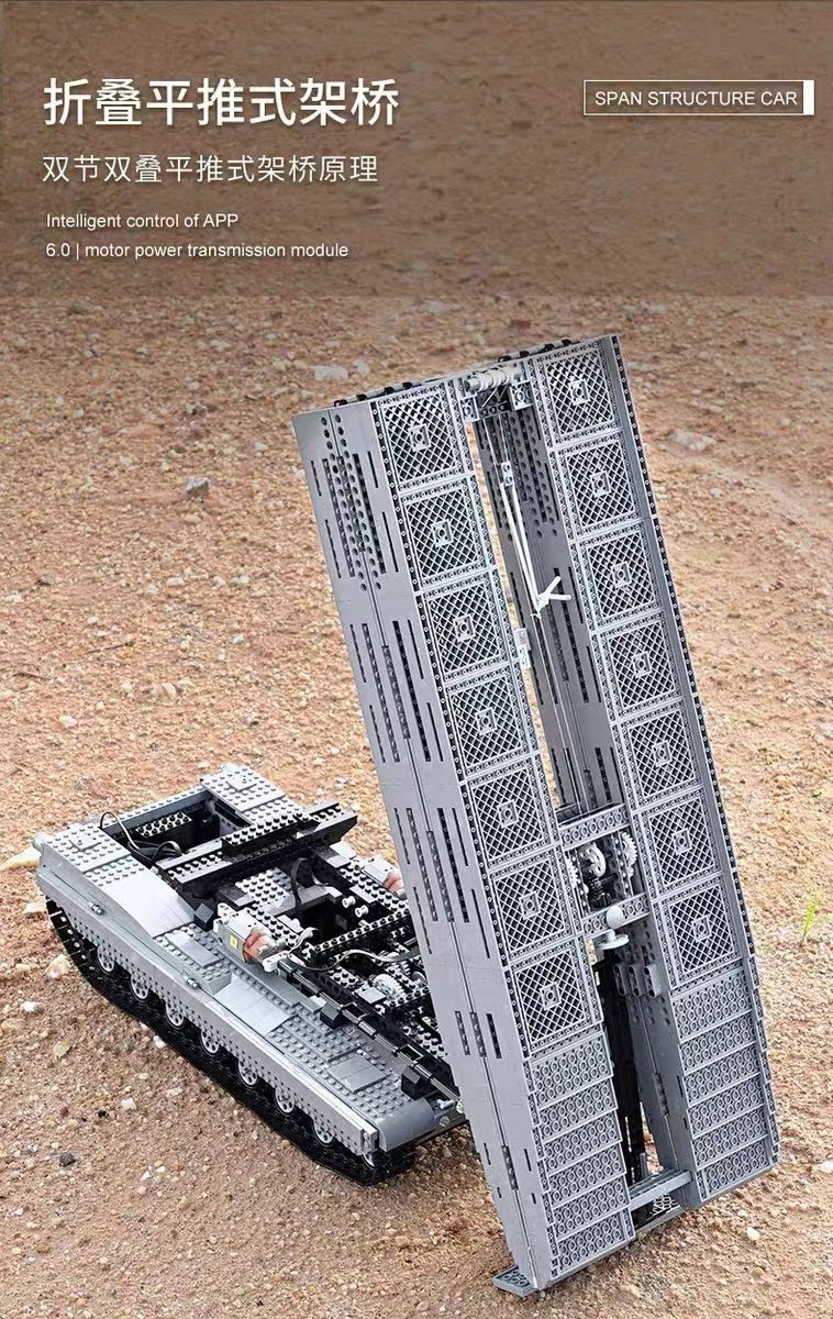 Mould King 20002 Ultimate Abrams with Bridge Layer AVLB OVP EU Warehouse Version - YWOBB