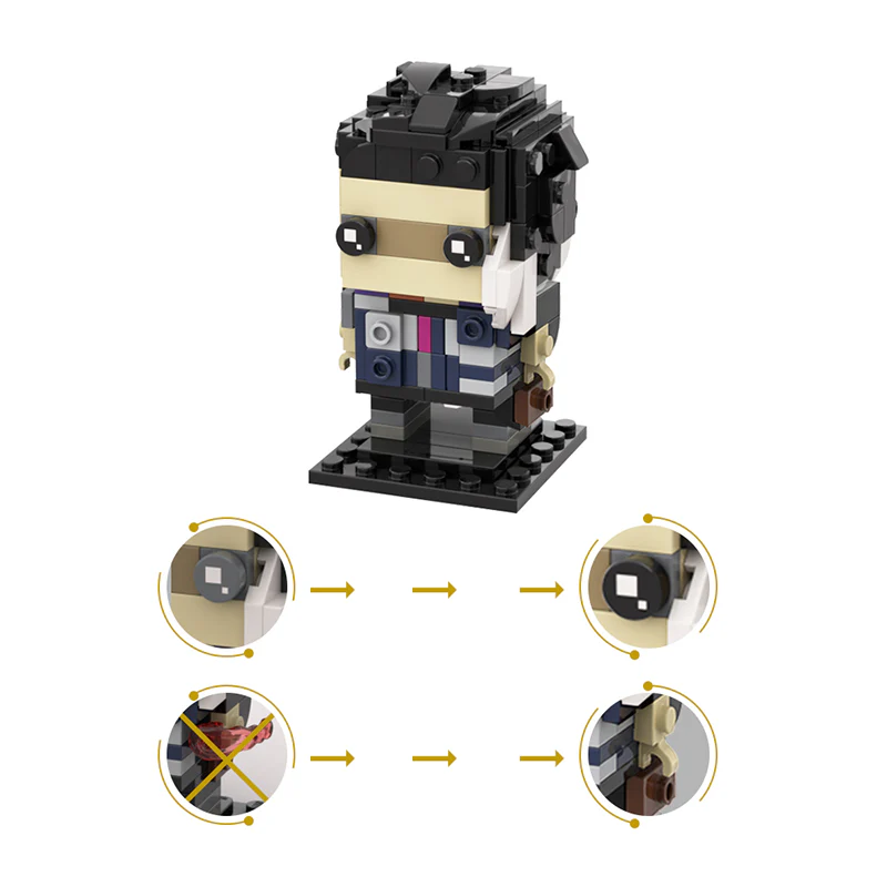 GOBRICKS MOC 137722 VALORANT Fade Brickheadz - YWOBB