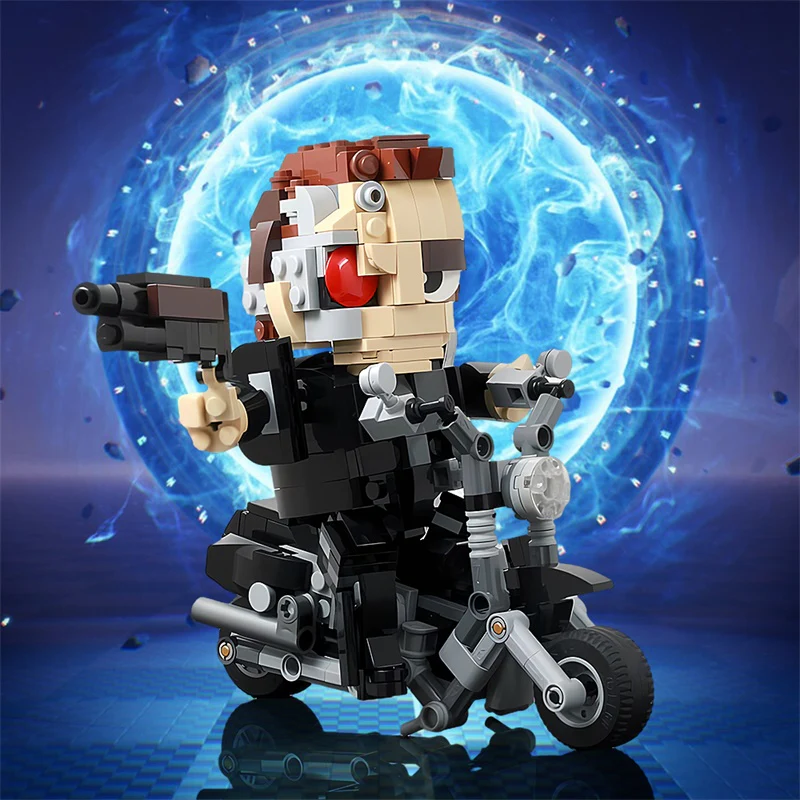 GOBRICKS MOC 166963 T-800+bike - YWOBB