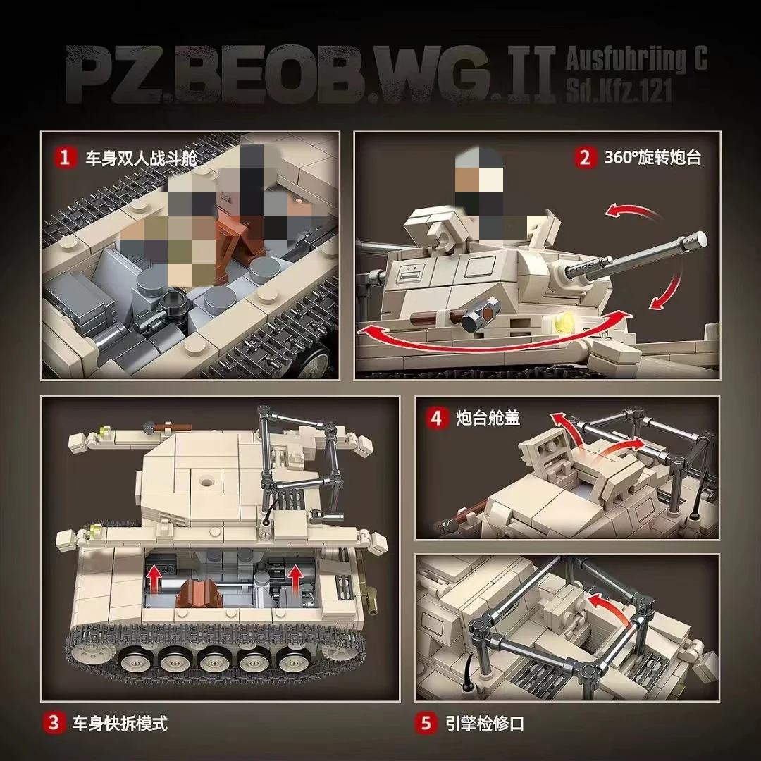 Quan Guan 100275 WWII PZ.BEOB.WG II Ausfuhriing C Sd.Kfz.121 - YWOBB