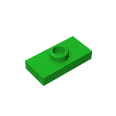 GOBRICKS GDS-803  Modified 1 x 2 with 1 Stud with Groove and Bottom Stud Holder - YWOBB