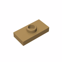 GOBRICKS GDS-803  Modified 1 x 2 with 1 Stud with Groove and Bottom Stud Holder - YWOBB